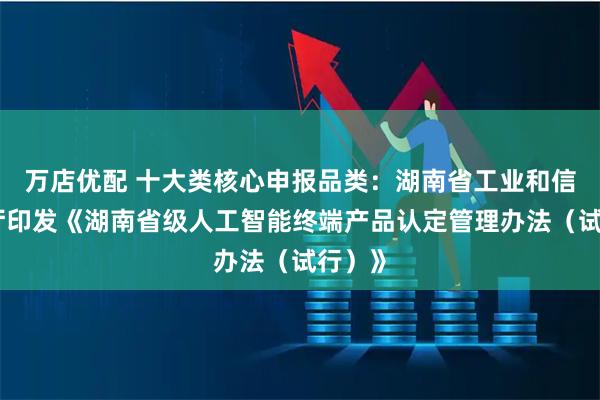 万店优配 十大类核心申报品类：湖南省工业和信息化厅印发《湖南省级人工智能终端产品认定管理办法（试行）》