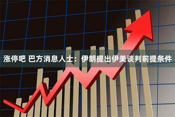 涨停吧 巴方消息人士：伊朗提出伊美谈判前提条件